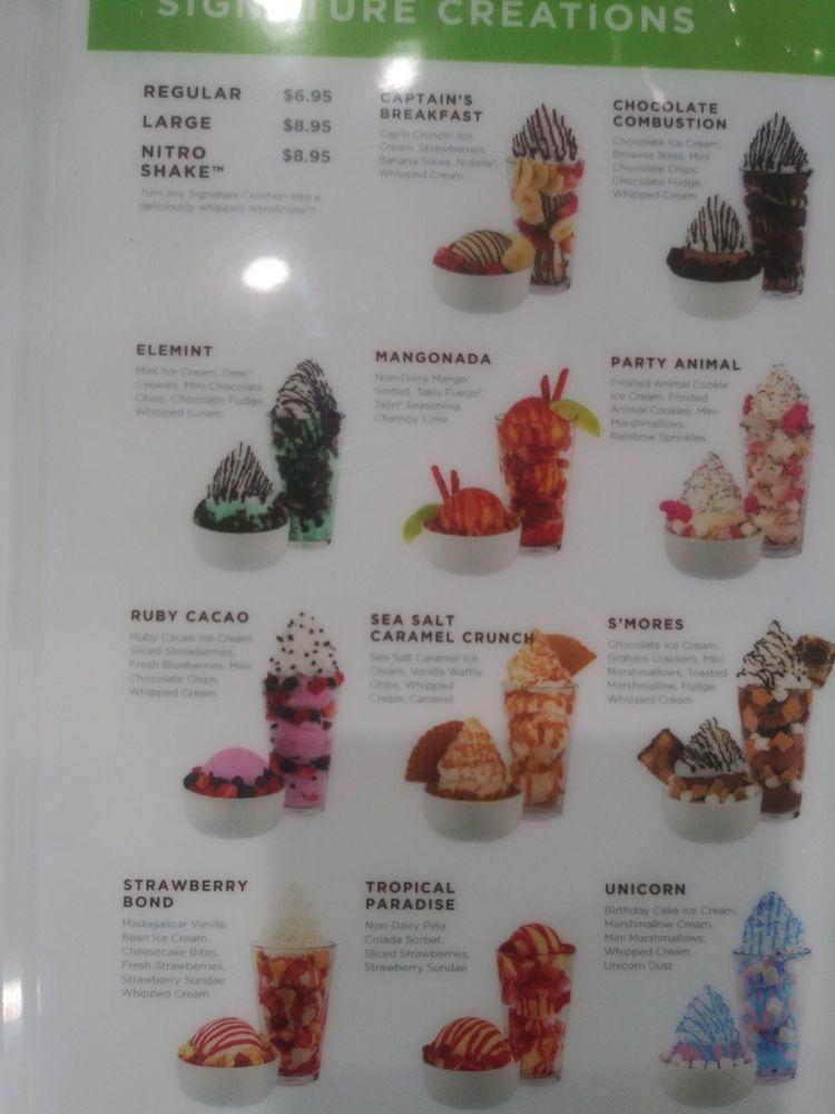 Menu at Creamistry desserts, Cypress