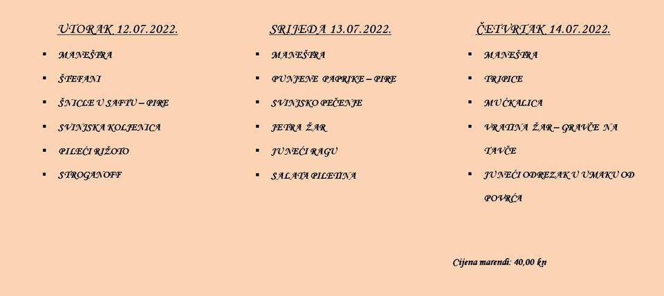 Menu di Baćo 