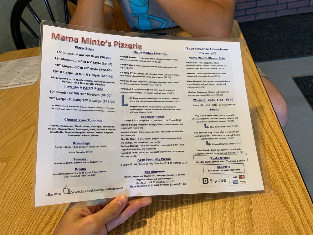 Menu at Mama Minto's Pizzeria, Iva