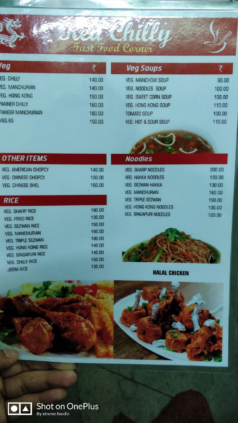 Menu at Red Chilli Fast Food Corner, Sion Koliwada, Shop Number 11
