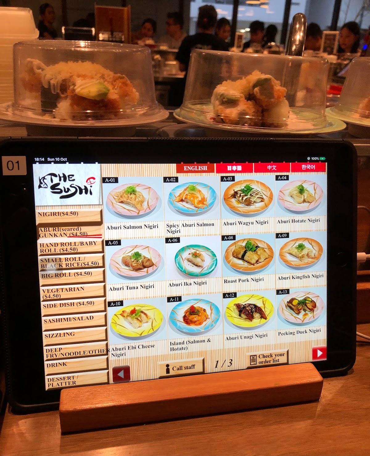 Menu at The Sushi 2016 restaurant, Rivervale