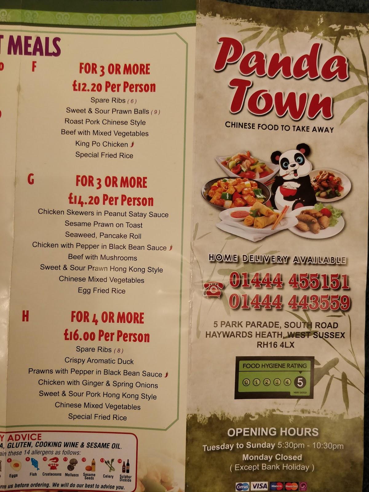 panda menu near me