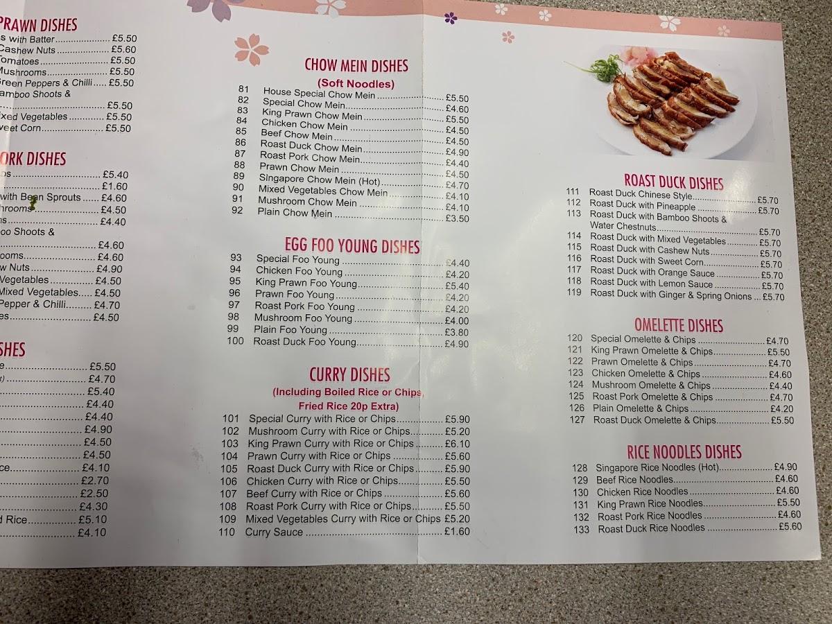 Menu at New Oriental restaurant, Southampton, 3
