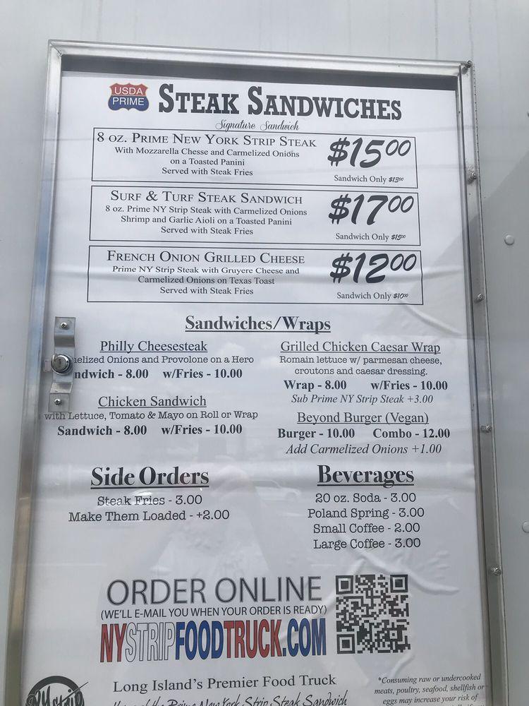 Menu at New York Strip Catering, Farmingdale