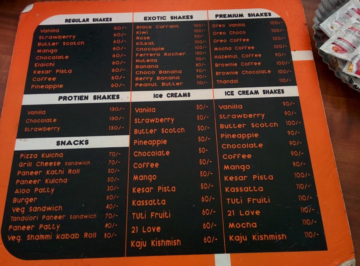 Shake Square menu