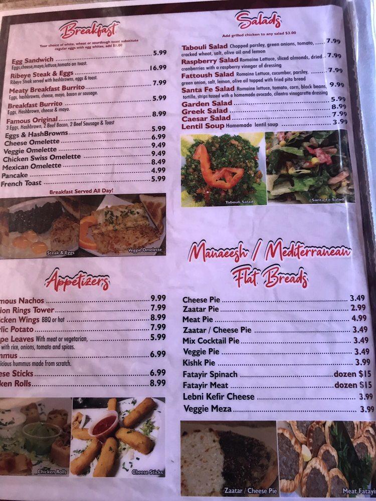 Carta del restaurante World Famous Grill (Bell), Bell