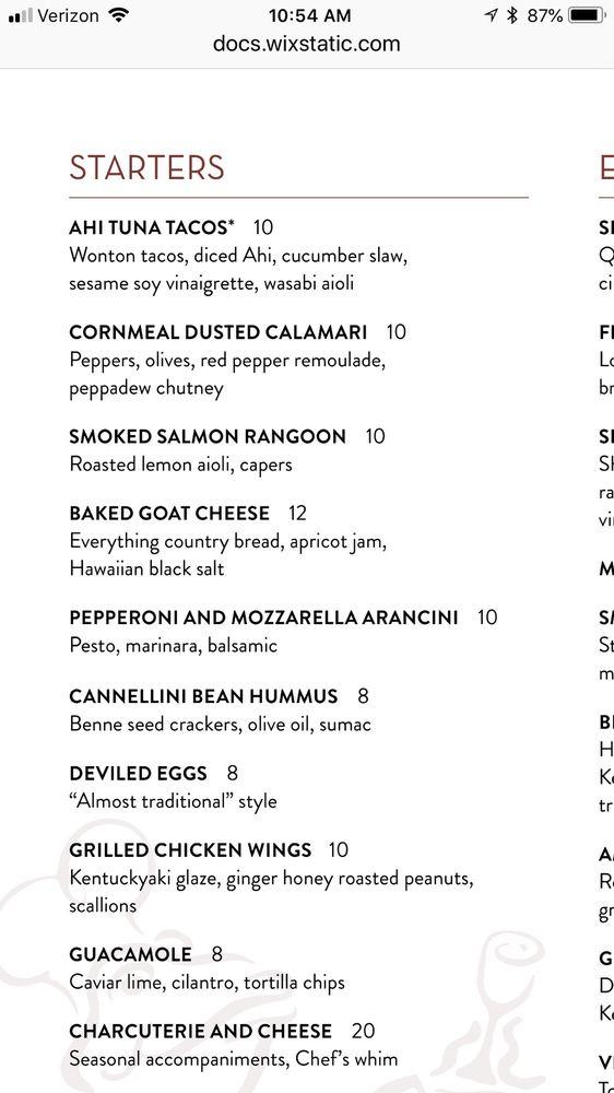 Menu at NAPA pub & bar, Louisville, Herr Ln