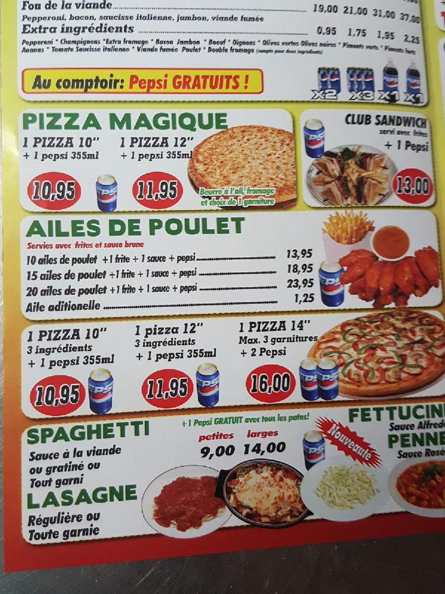 Menu at Pizza Maison - Laval pizzeria, Laval