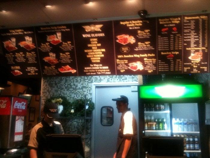 Menu at Wingstop restaurant, New York City, 3114 Steinway St