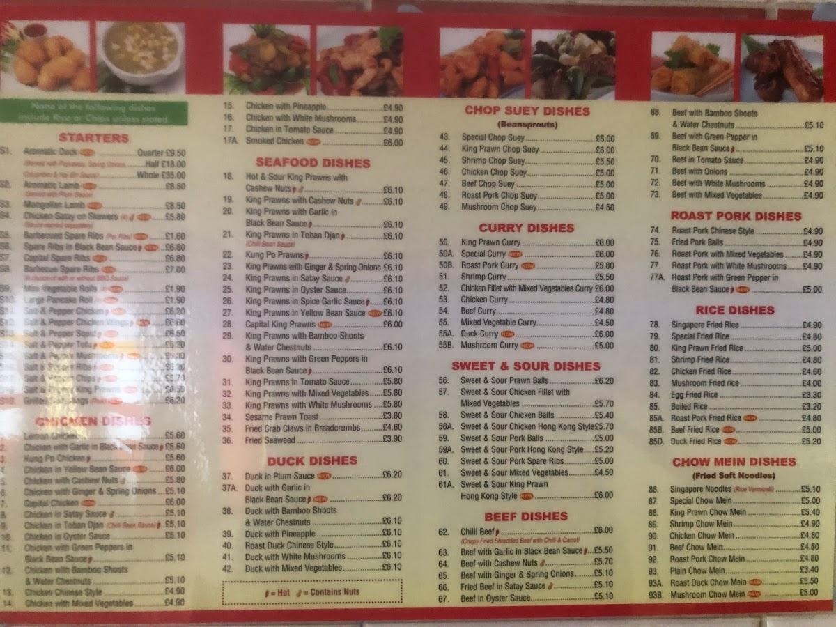 Menu At Take Away House Fast Food, Buntingford