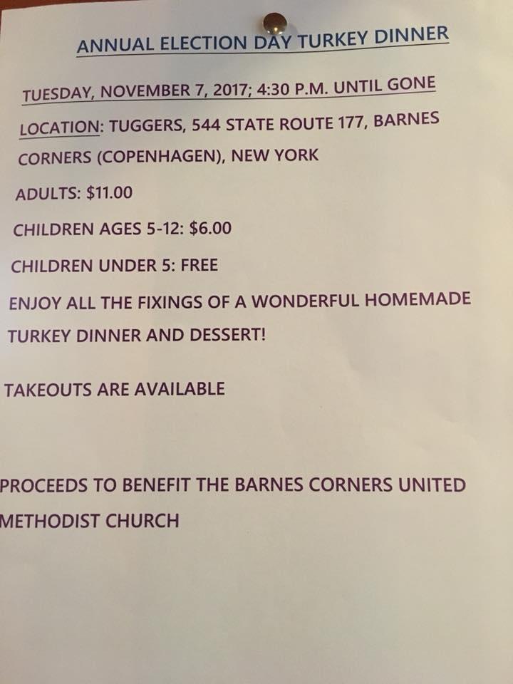 Menu at Tuggers Grill Bar & Campground, Barnes Corners