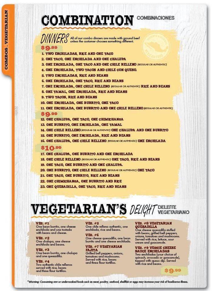 Menu at Pancho Mexican Restaurant Daleville, Daleville