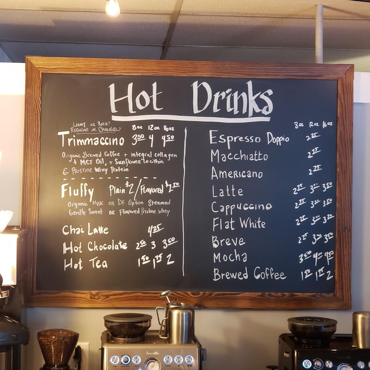 Menu at Trim Healthy Mama Cafe, Centerville