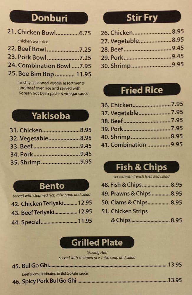 Menu at New York Teriyaki restaurant, Selah, 723 N Park Dr Central