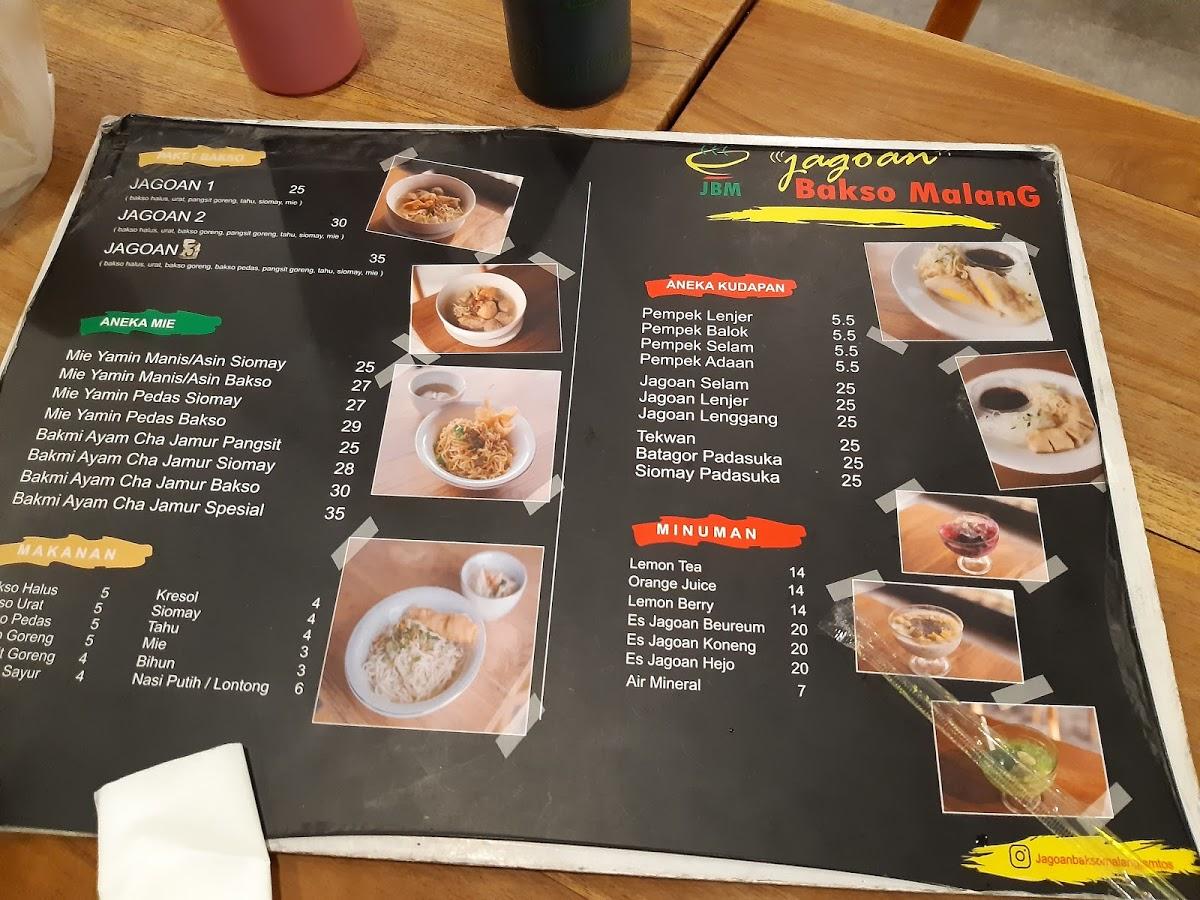 Menu At Jagoan Bakso Malang Jamtos Foodwalk Restaurant Jambi