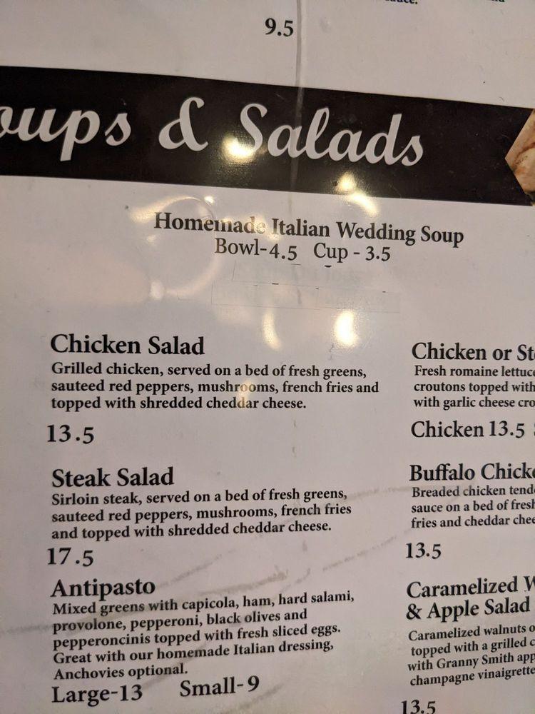 Menu at Monte Cello's Italian Restaurant, Pittsburgh, Babcock Blvd