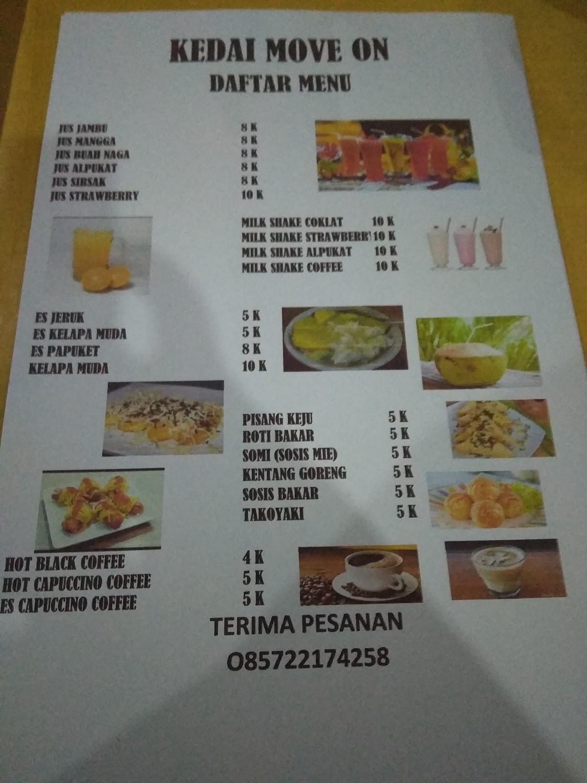 Menu at Warung Makan 