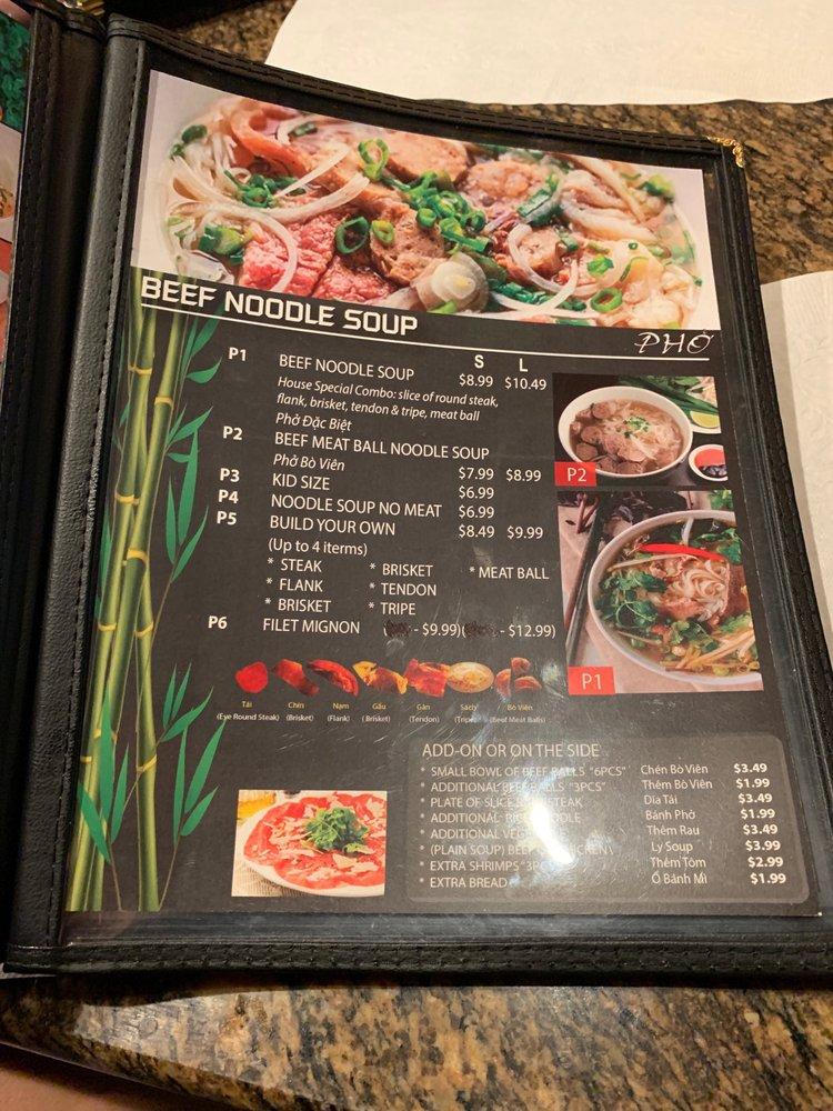 Menu at Pho King Noodles & Grill restaurant, Upland, N Campus Ave