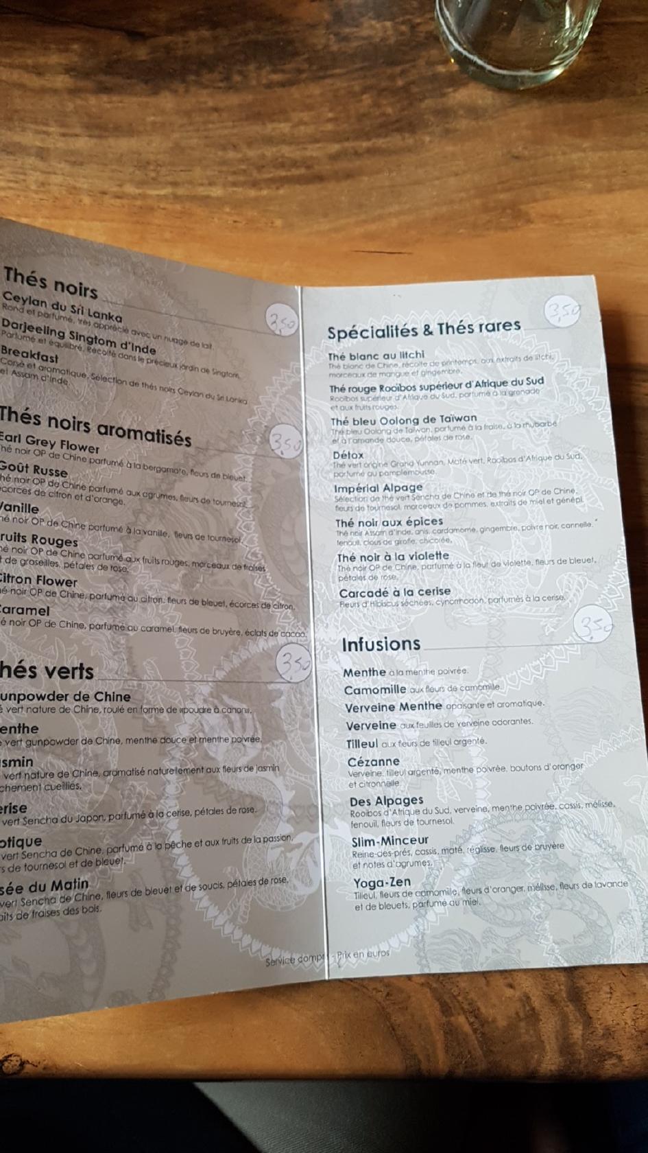 Menu at Le Pic SaintMichel pub & bar, LansenVercors