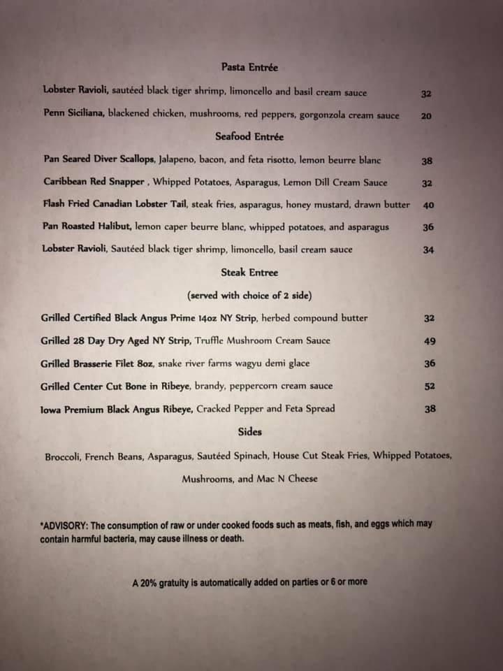 Menu at Brasserie Circa restaurant, Macon