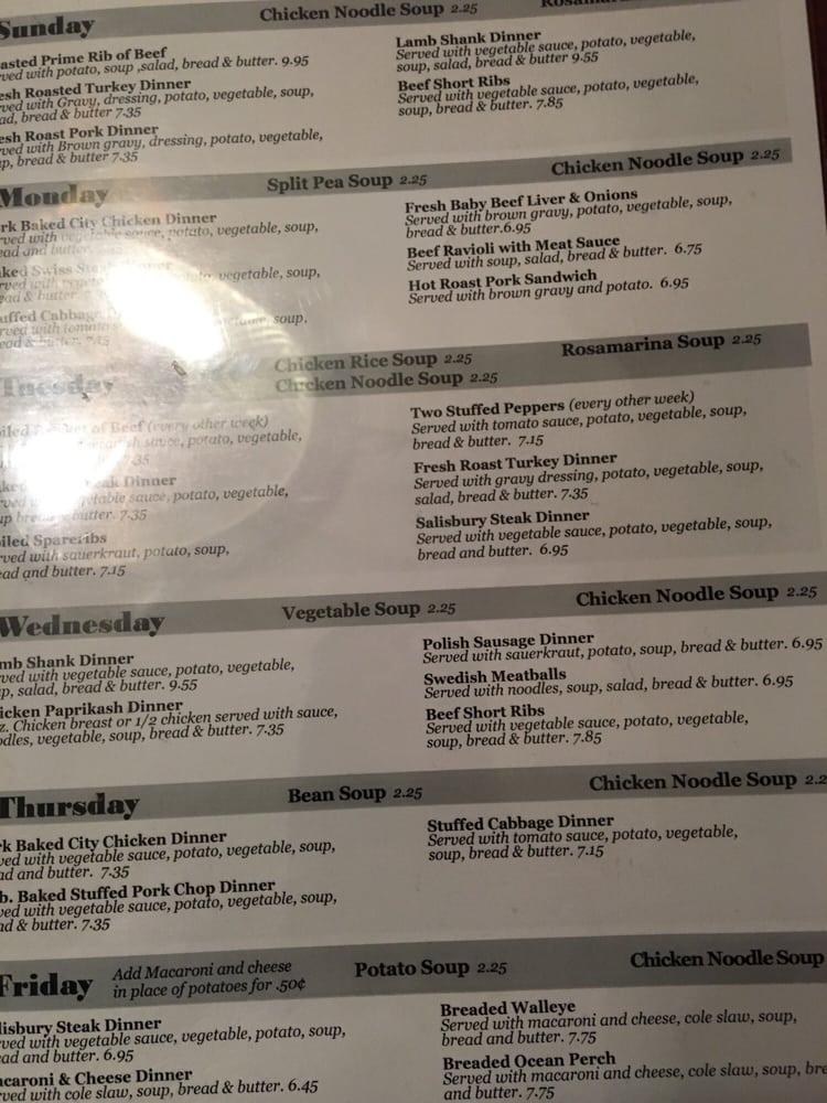Menu at Kitchen restaurant, Cleveland