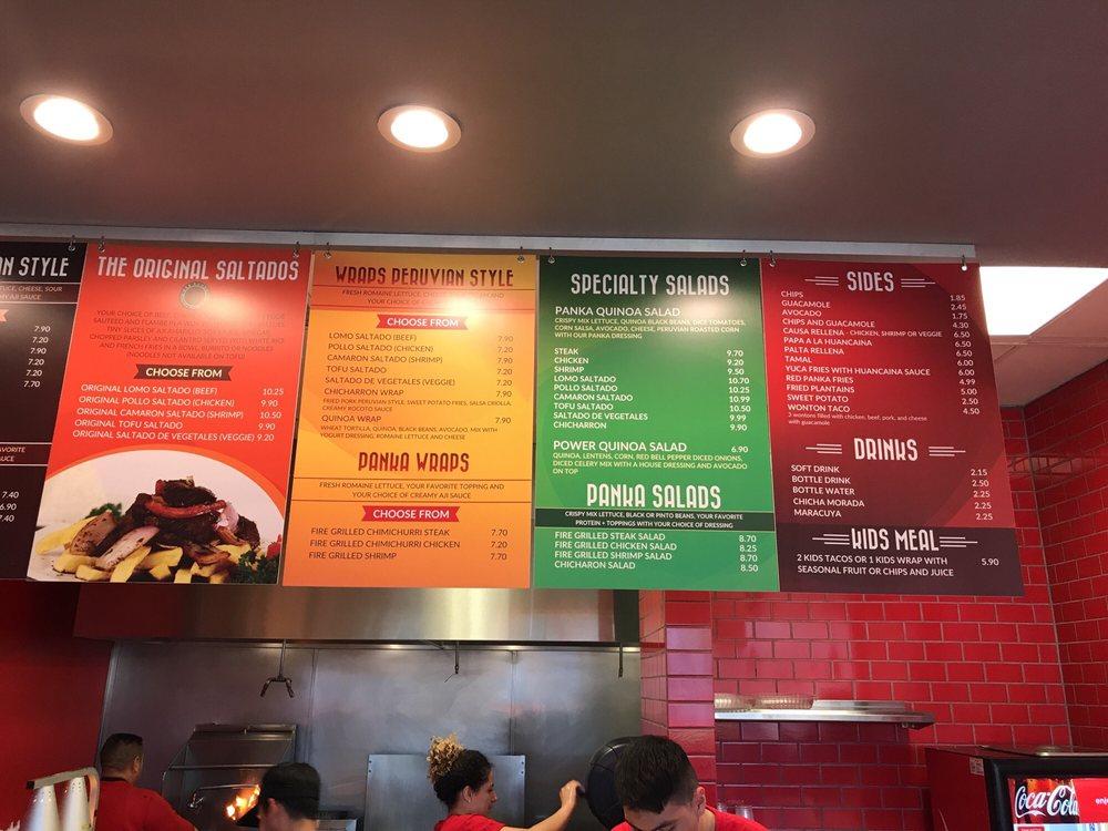 Menu at Red Panka restaurant, Redlands, W Redlands Blvd B