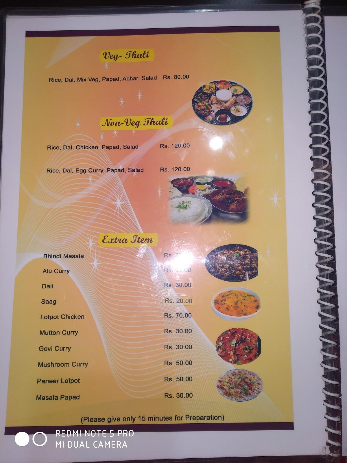 Royal Food menu