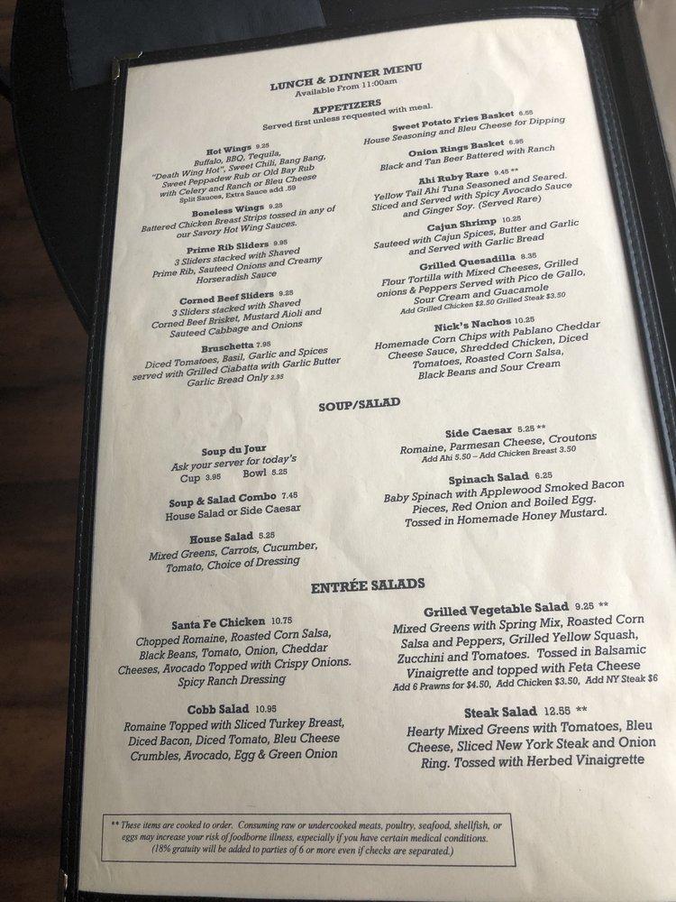 Menu at Canon City MUGS pub & bar, Cañon City