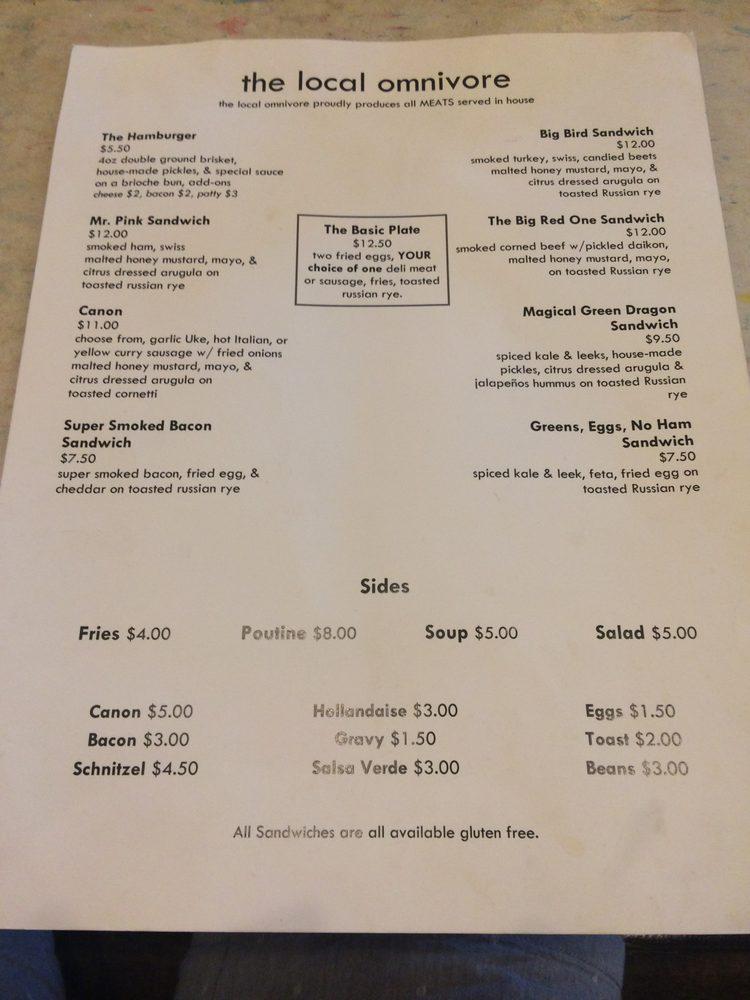 Menu at GRAVY burgers and fries restaurant, Edmonton