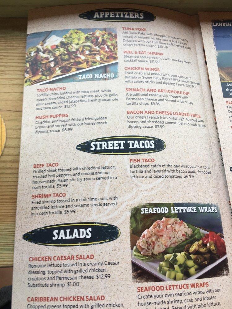 Menu at LandShark Bar & Grill Daytona Beach, Daytona Beach