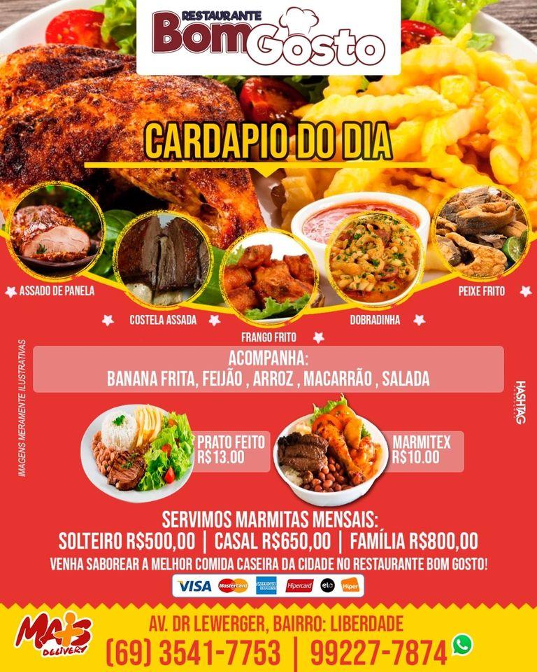 Restaurante Bom Gosto cardápio