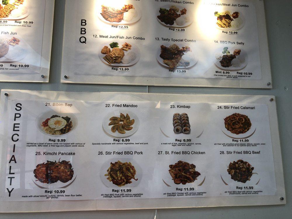 Carta de Tasty Korean BBQ, Virginia Beach