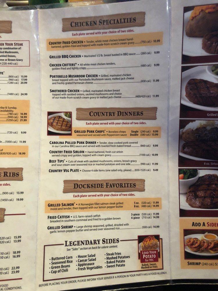 Menu at Texas Roadhouse BBQ, Matthews, 10400 E Independence Blvd