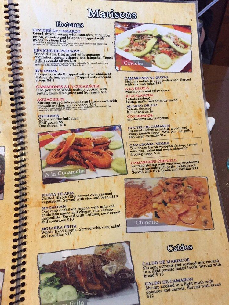 Menu at El Barco Méxican Restaurant, Urbandale