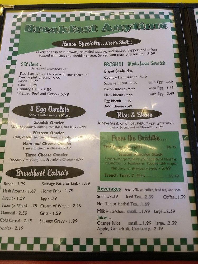 Menu at USave Travel Plaza Restaurant, Mount Nebo