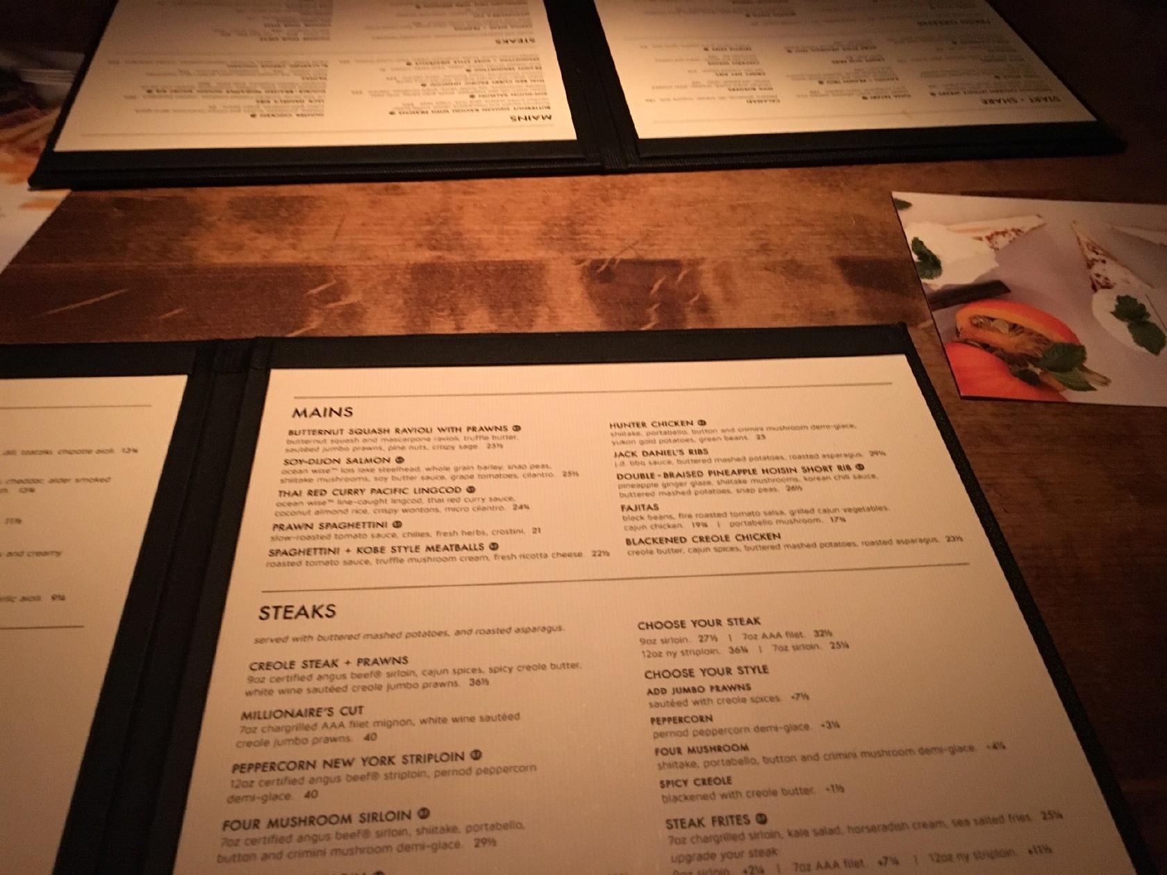 Menu au Cactus Club Cafe Langley, Langley, 200 St null