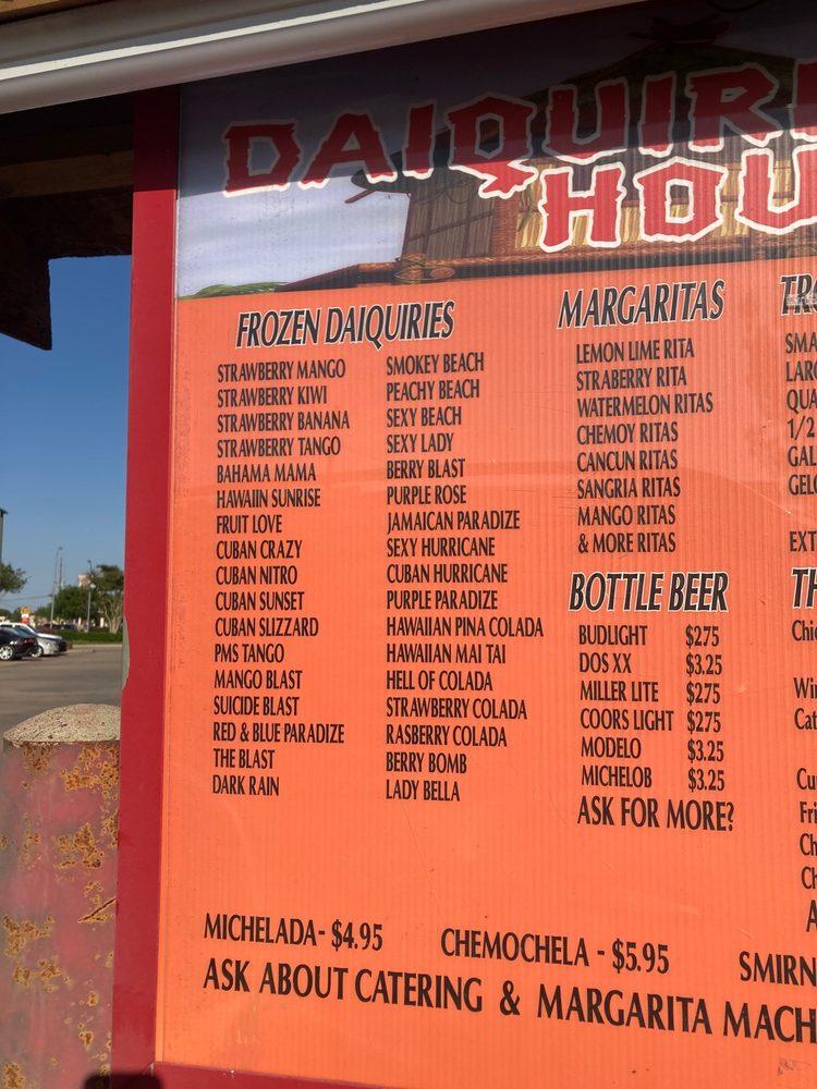 Menu at Daiquiri House pub & bar, Houston, Farm to Market Rd 529