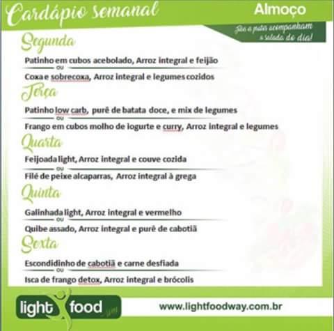 Light Food Way Jales cardápio
