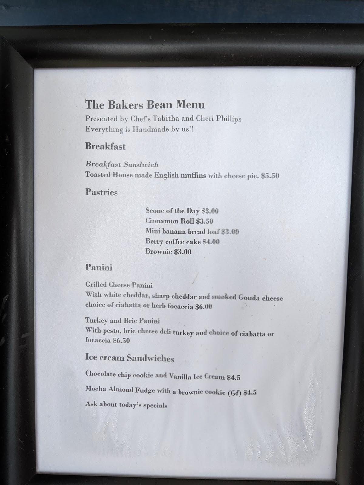 Menu at Sugar, Salt & Malt Restaurant, Baker