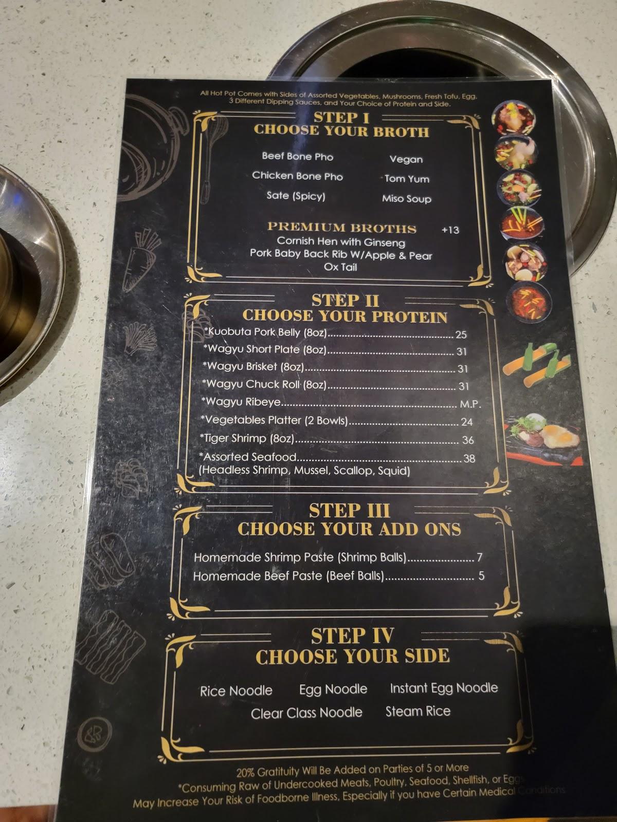 golden pot menu