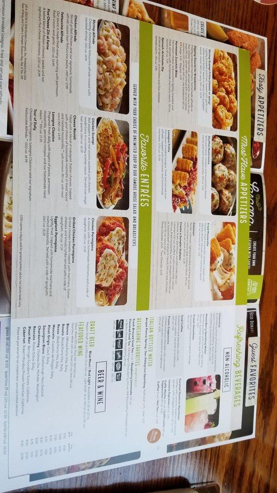Menu at Olive Garden Italian Restaurant, Lynnwood