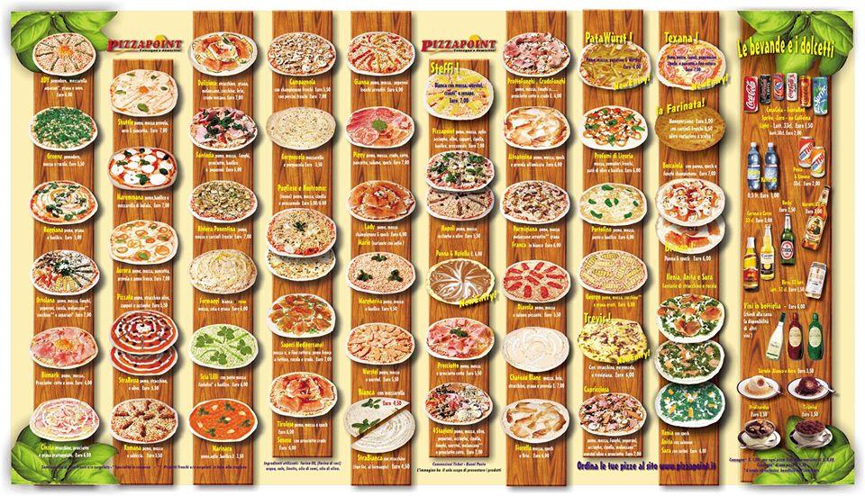Menu de Pizzapoint