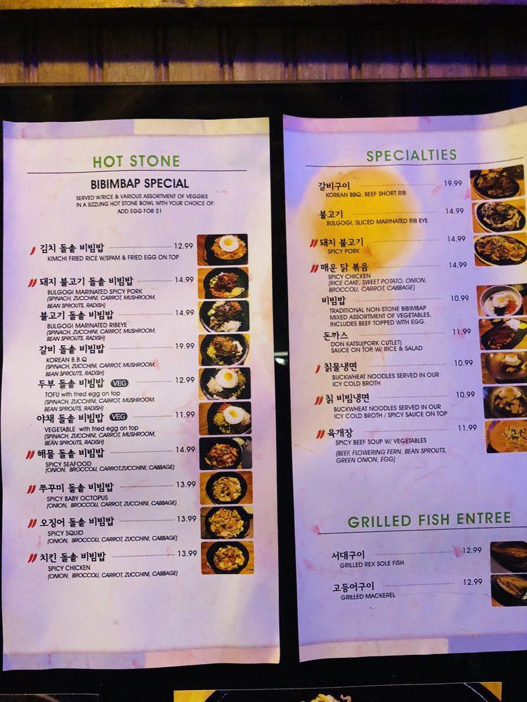 Menu at Tofu Kitchen restaurant, Johns Creek