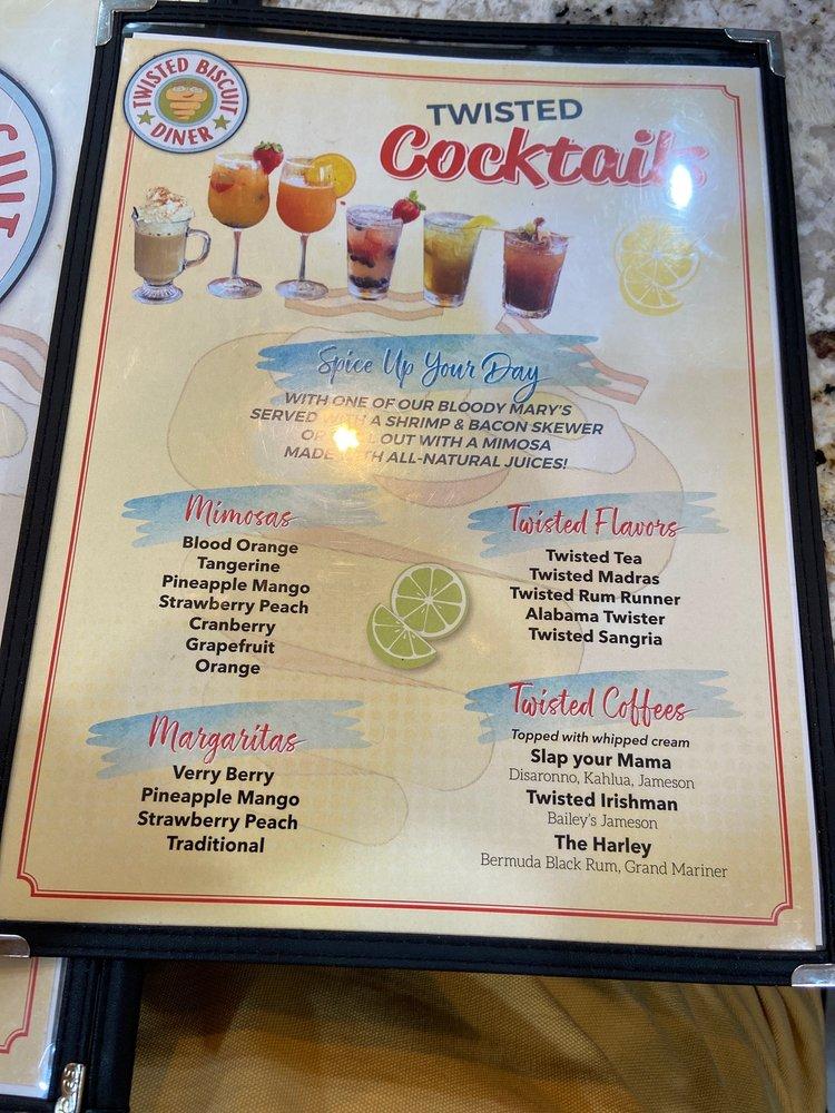 Menu at Twisted Biscuit Diner restaurant, Tavares