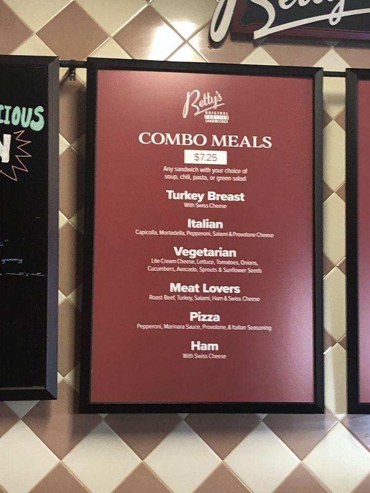 Menu at Betty's Toasted Sandwiches, Fresno