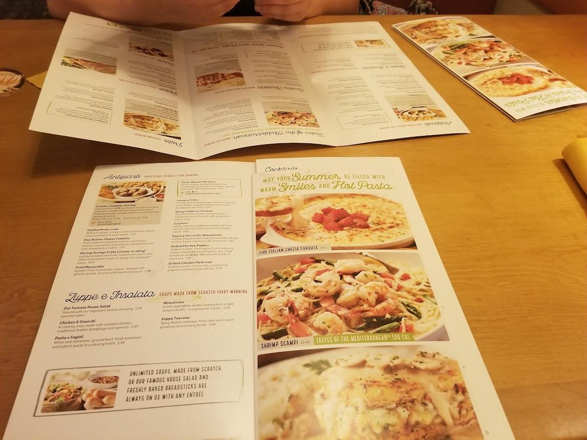 Menu At Olive Garden Italian Restaurant Stillwater 6871