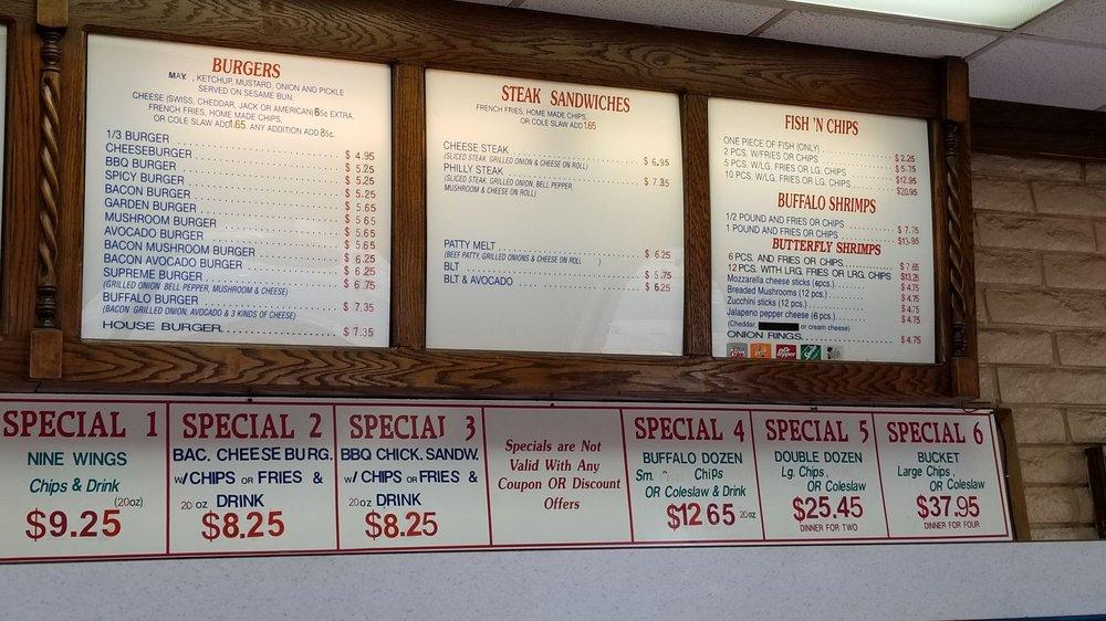 Menu at Original Buffalo Wings Restaurant, Petaluma