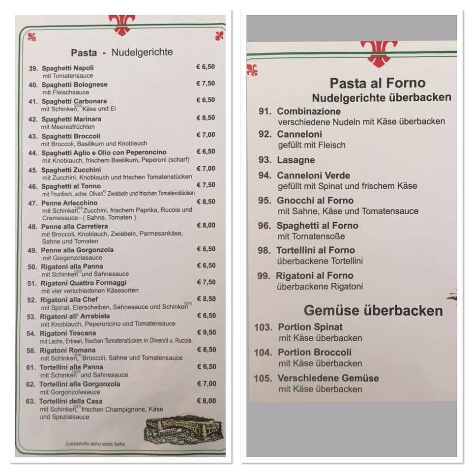 Speisekarte von Pizzeria Portobello, OberOlm