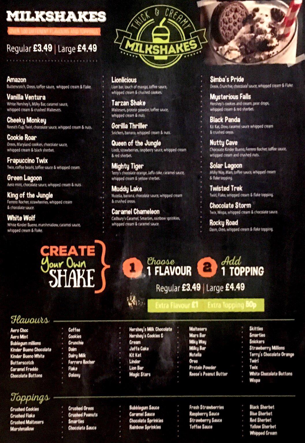 Menu at Jungle Grill Stockport restaurant, Stockport