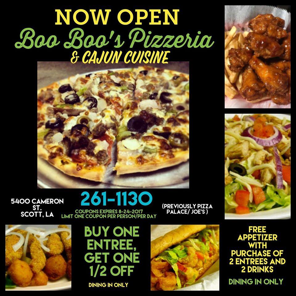 Menu At Boo Boo S Pizzeria Cajun Cuisine Scott   R512 Boo Boos Pizzeria And Cajun Cuisine Menu 